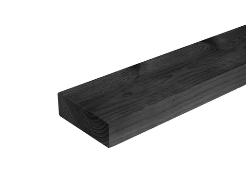 Balk Douglas hout 50x150mm fijnbezaagd zwart (gedompeld)