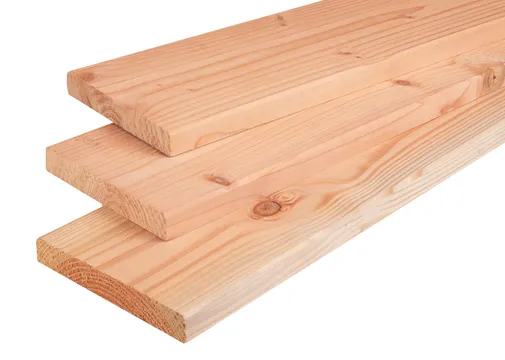 Vlonderplank Douglas hout 28x195mm geschaafd (zonder ribbels) 
