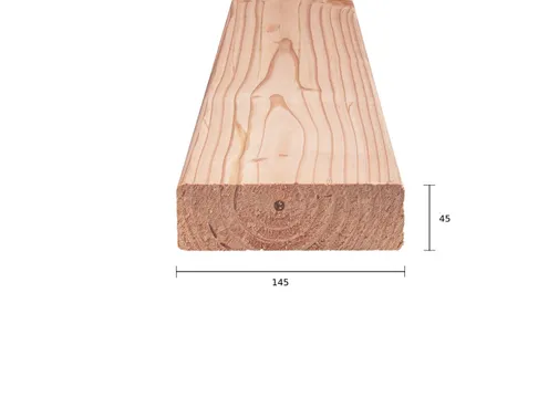 Douglas balk 45x145mm geschaafd
