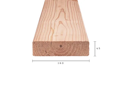 Balk Douglas hout 45x160mm geschaafd 
