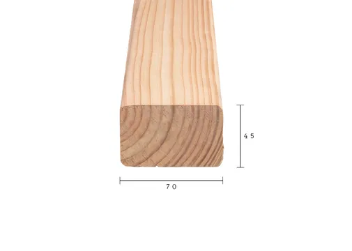 Regel Douglas hout 45x70mm geschaafd