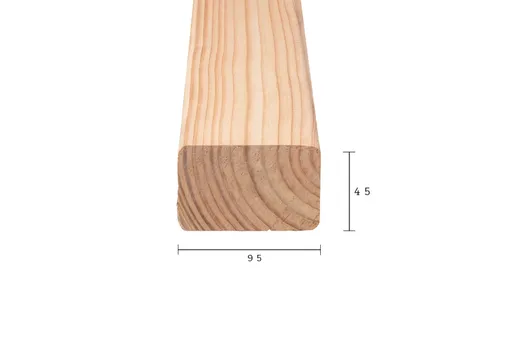 Regel Douglas hout 45x95mm geschaafd