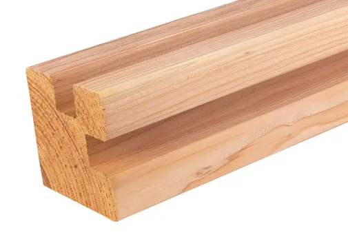 Sleufpaal Douglas hout (hoekpaal) 110x110mm 
