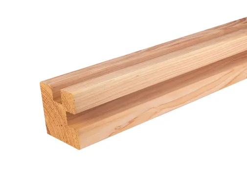 Sleufpaal Douglas hout (hoekpaal) 110x110mm 