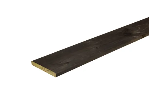 Plank Douglas hout 16x140mm zwart (gedompeld) geschaafd