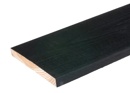 Potdekselplank Douglas hout 22x150mm fijnbezaagd zwart geïmpregneerd (gedompeld)