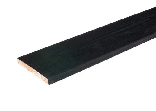 Potdekselplank Douglas hout 22x150mm fijnbezaagd zwart geïmpregneerd (gedompeld)
