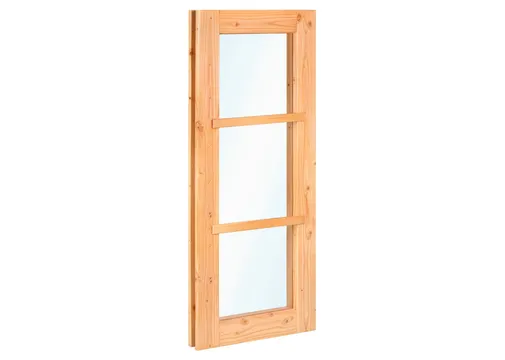 Douglas vast raam met enkelglas - buitenmaat 45x150cm