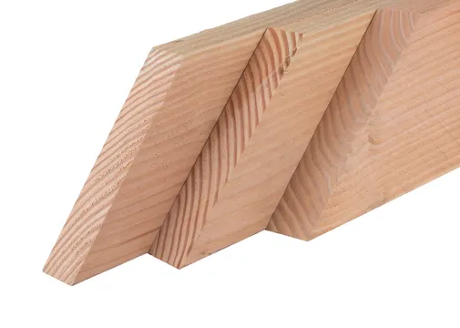 Schoor Douglas hout recht 50x150mm fijnbezaagd 60cm (langste lengte)