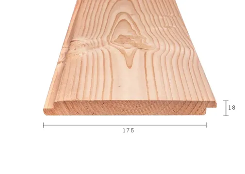 Sponningdeel Douglas hout 18x190mm geschaafd/fijnbezaagd