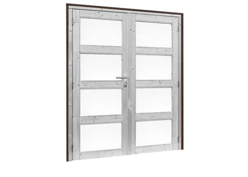Universeel stelkozijn voor deur Douglas hout (3x250cm) zwart geïmpregneerd (gedompeld)