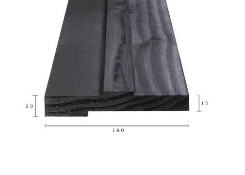 Universeel stelkozijn voor raam Douglas hout (2x250cm) zwart geïmpregneerd (gedompeld) 
