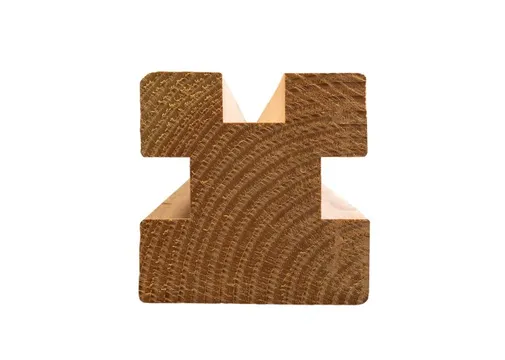 Sleufpaal Douglas hout (t-paal) 110x110mm 