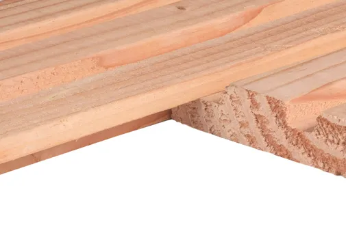 Triple Rhombus profiel Douglas hout 21x140mm (werkend 21x130mm) geschaafd