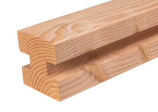Sleufpaal Douglas hout (tussenpaal) 110x110mm 