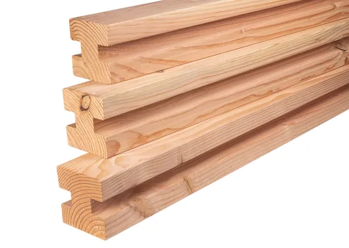 Sleufpaal Douglas hout (tussenpaal) 110x110mm 
