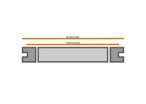 Uitzetraam Douglas hout buitenmaat 89,9x70,3cm met glas, kozijn en beslag 
