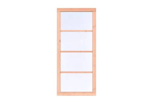 Vast raam Douglas hout (optioneel 4-ruits) 100x224cm dubbelglas