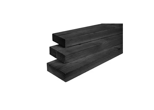 Balk Douglas hout 70x150mm fijnbezaagd zwart geïmpregneerd (gedompeld)