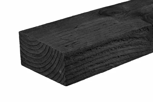 Balk Douglas hout 70x150mm fijnbezaagd zwart geïmpregneerd (gedompeld)