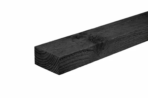 Balk Douglas hout 70x150mm fijnbezaagd zwart geïmpregneerd (gedompeld)