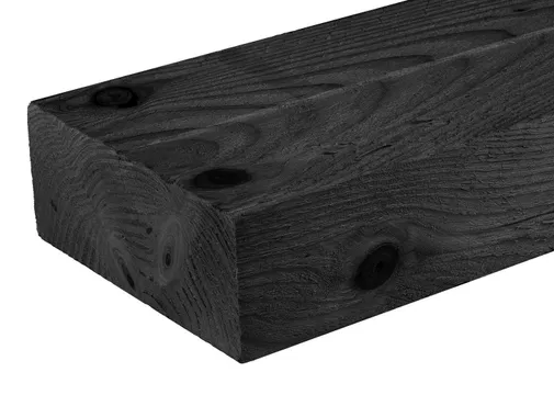 Balk Douglas hout 70x170mm fijnbezaagd zwart geïmpregneerd (gedompeld)