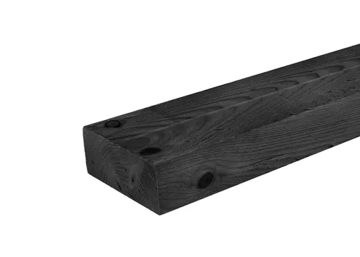 Balk Douglas hout 70x170mm fijnbezaagd zwart geïmpregneerd (gedompeld)