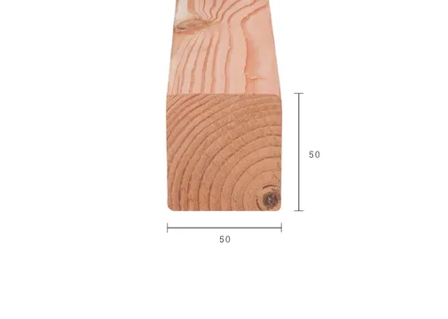 Paal Douglas hout 50x50mm geschaafd