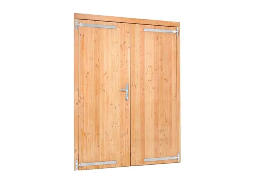 Douglas dubbele deur - buitenmaat 185x205cm incl. RVS deurbeslag