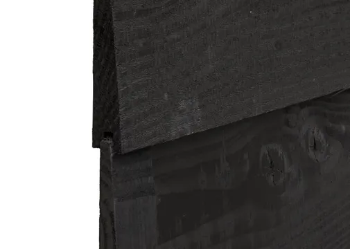 Dubbel Zweeds Rabat Douglas hout 9-30x190mm (werkend 175mm) 2-zijdig fijnbezaagd zwart gespoten