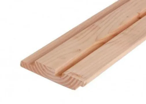 Dubbel Rhombus profiel Douglas hout 19x130mm (werkend 19x120mm) geschaafd 