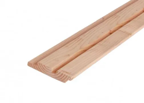 Dubbel Rhombus profiel Douglas hout 26x145mm (werkend 26x130mm) geschaafd 