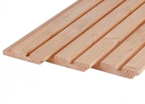 Dubbel Rhombus profiel Douglas hout 26x145mm (werkend 26x130mm) geschaafd 