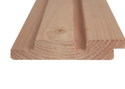 Dubbel Rhombus profiel Douglas hout 26x145mm (werkend 26x130mm) geschaafd 
