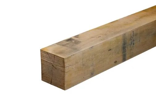 Paal Eiken 120x120mm bezaagd 