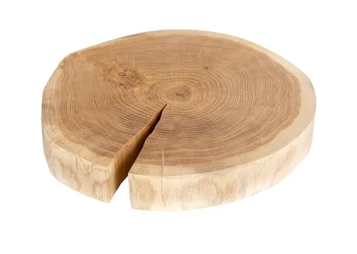 Eiken schijf 70mm geolied met boomkant 36-49cm