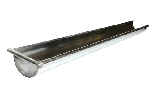 Mastgoot zink M333/153mm 150 cm met kraal en eindkap vlak