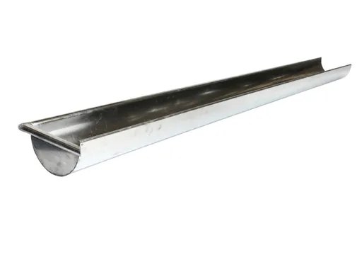 Mastgoot zink M333/153mm 150 cm met kraal en eindkap vlak
