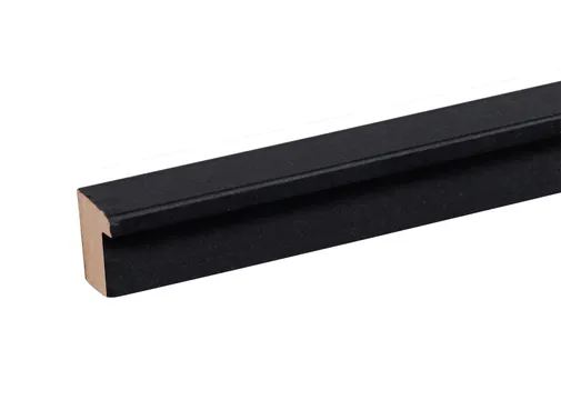 Eindprofiel akoestische wandpanelen zwart 260cm