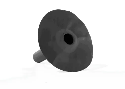 EPDM dakdoorvoer onderuitloop ø63x300mm - Zwart