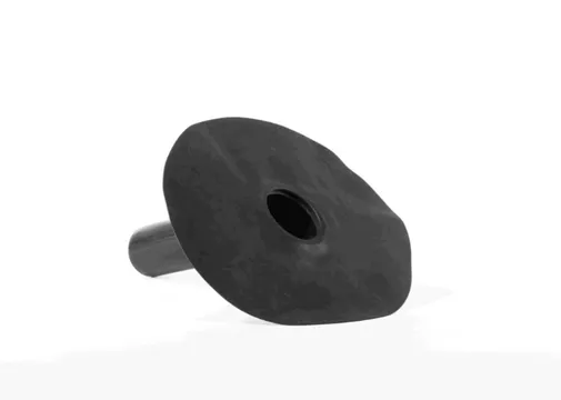 EPDM dakdoorvoer onderuitloop ø75x300mm 45° - Zwart