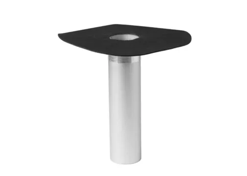 EPDM dakdoorvoer onderuitloop ø75x300mm zwart - aluminium buis