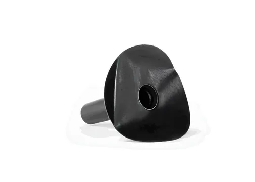 EPDM dakdoorvoer onderuitloop ø75x300mm zelfklevend zwart - aluminium buis