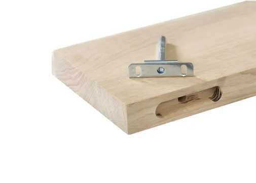 Wandplank Europees Eiken 40mm met blinde montage