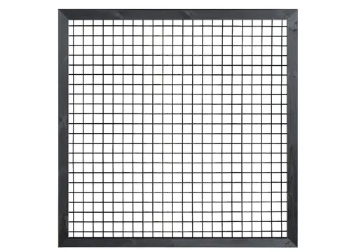 Gaasscherm 180x180cm met Grenen frame zwart