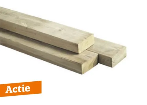 Lat Naaldhout 25x50mm bezaagd geïmpregneerd