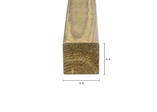 Regel Naaldhout 44x44mm geschaafd geïmpregneerd 