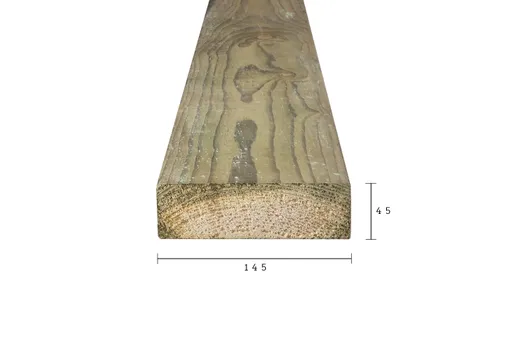 Balk Naaldhout 45x145mm geschaafd geïmpregneerd 