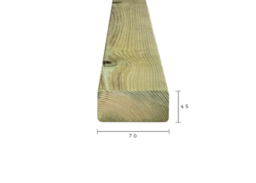 Regel Naaldhout 45x70mm geschaafd geïmpregneerd 