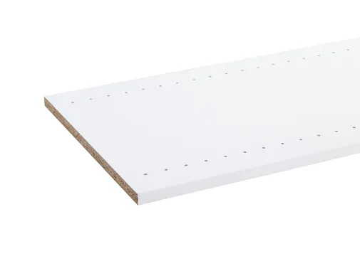 Spaanplaat geplastificeerd kastplank 18mm voorgeboord wit